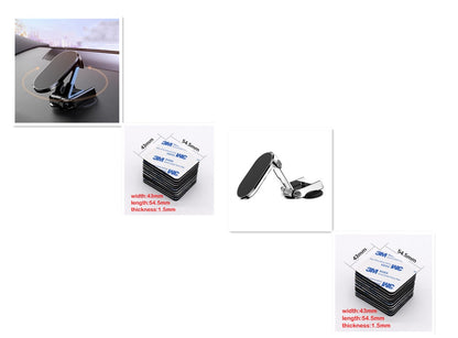 Rotate Metal Magnetic Car Phone Holder Foldable Universal Mobile Phone Stand Air Vent Magnet Mount GPS Support - JUCE