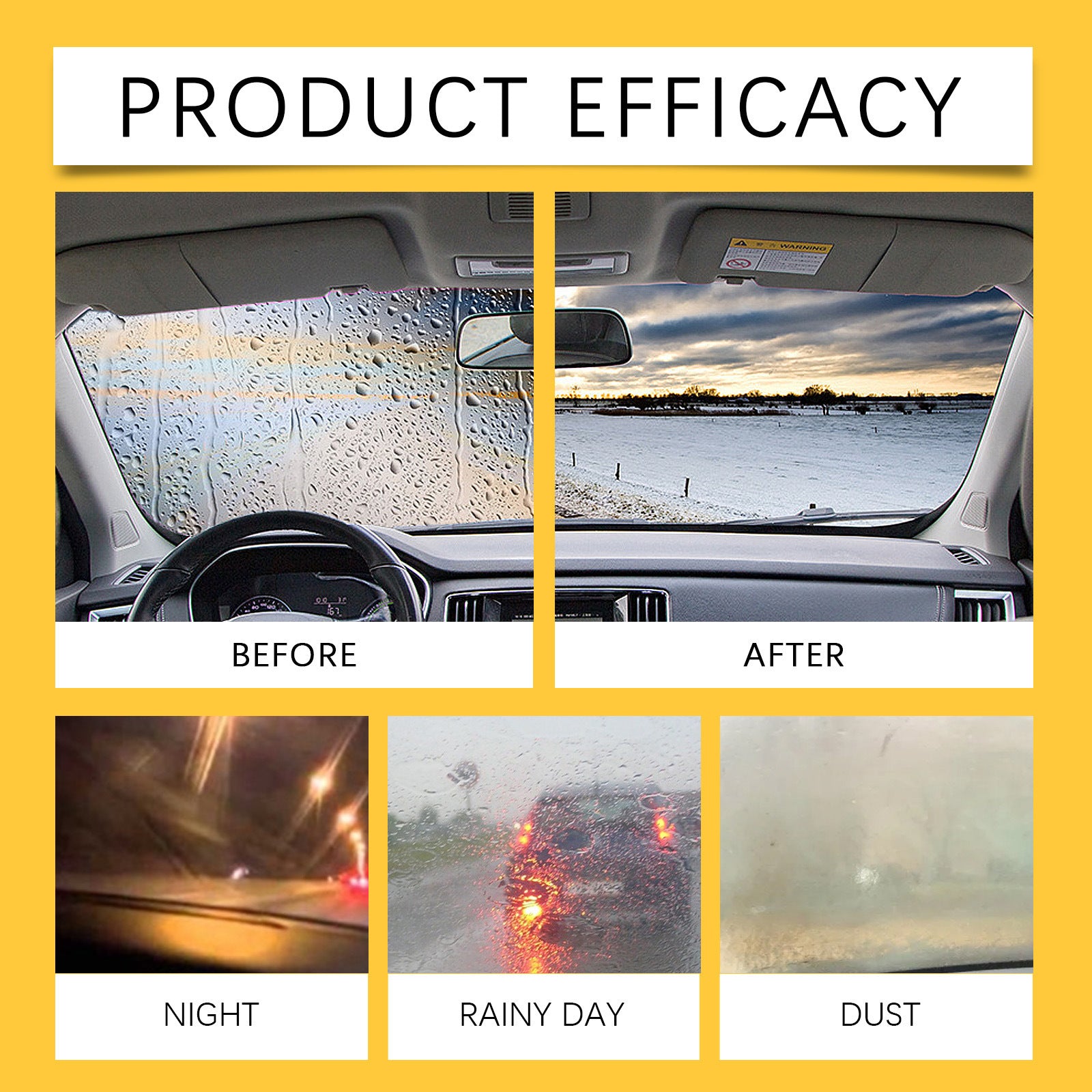 Car Glass Cleaning Wipes Rearview Mirror Anti-fog - JUCE